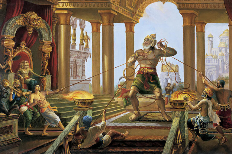 Meghanada Captures Hanuman And Presents Him To Ravana
